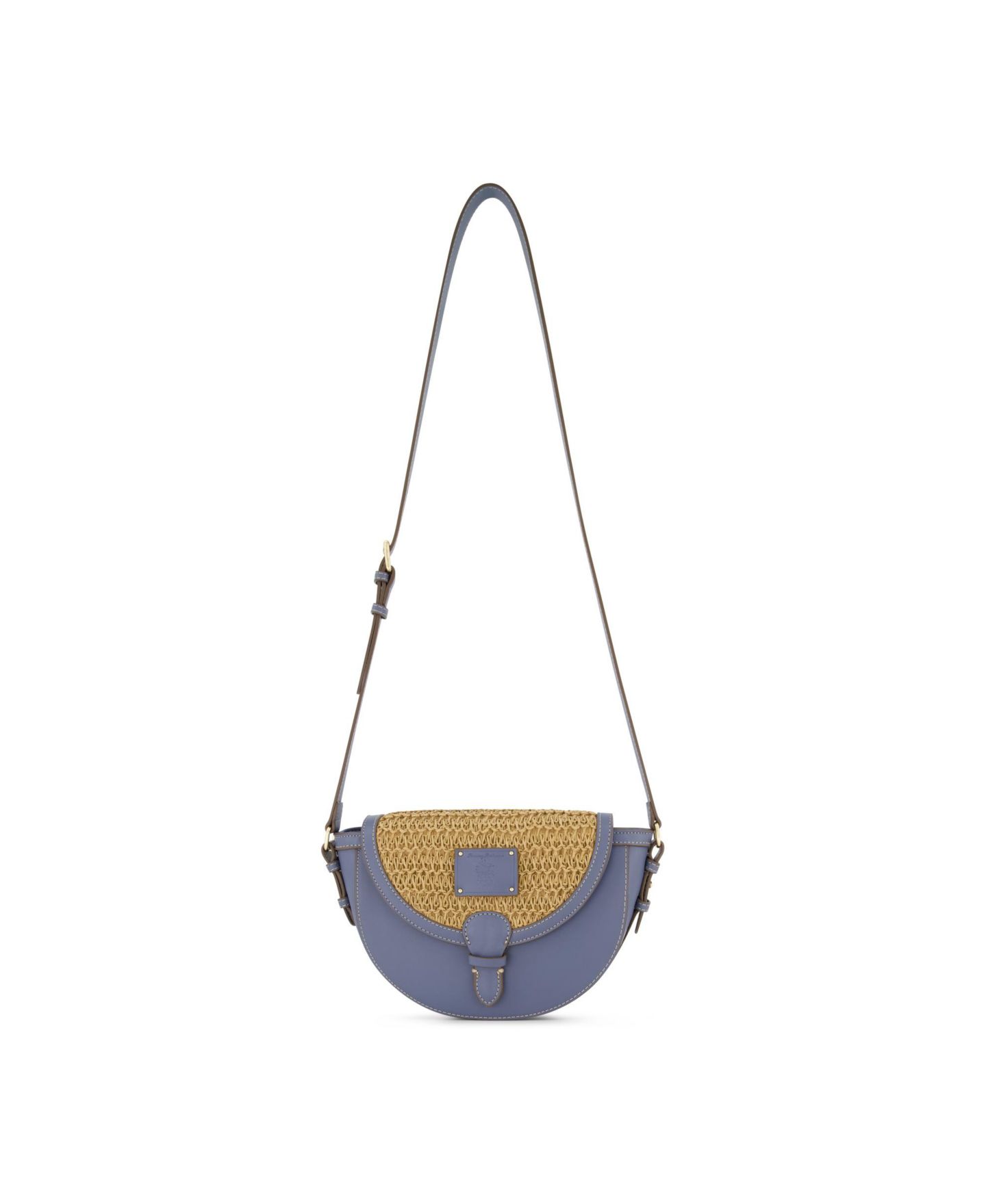 Женская сумка Tommy Bahama Raffia/PU Crossbody Flap, цвет: Тёмно-синий — фото 1