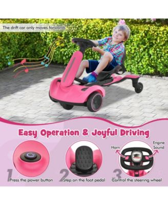 6V Kids Ride on Drift Car with 360° Spin and 2 Adjustable Heights