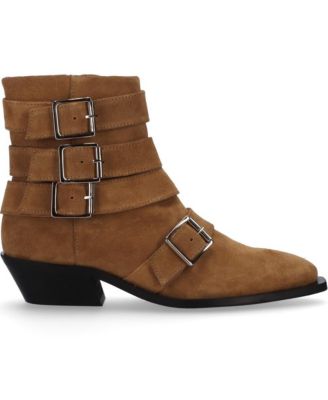 Eras Suede Tan Leather Ankle Boots