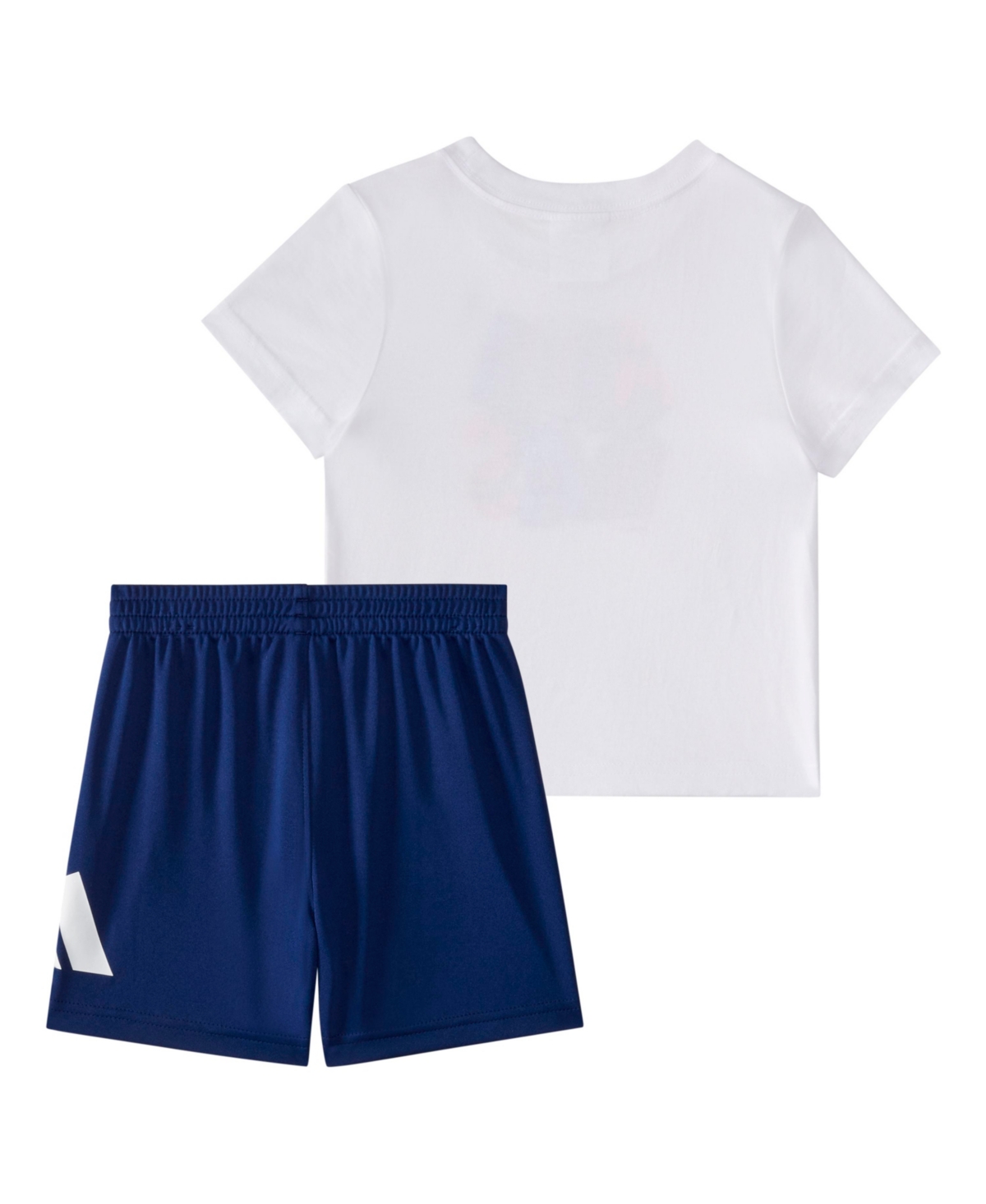 Adidas Originals Baby Boys 2-piece Short Sleeve T-shirt And Elastic Waistband Logo Shorts Set In White