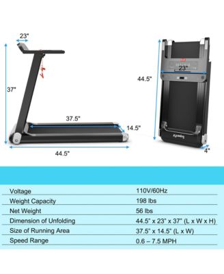 Electric Folding Treadmill Portable Cardio Running Machine w/ APP Control