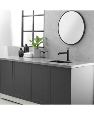 Industry Style Single Handle Single Hole Bathroom Faucet in Matte Black