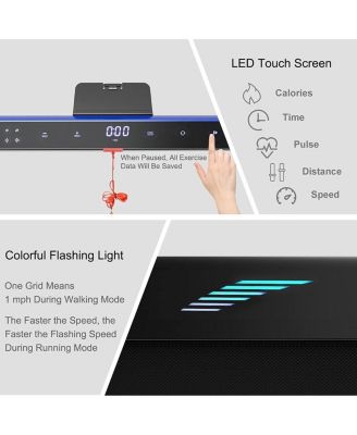 4.75HP 2 In 1 Folding Walking Pad Treadmill with Remote APP Control