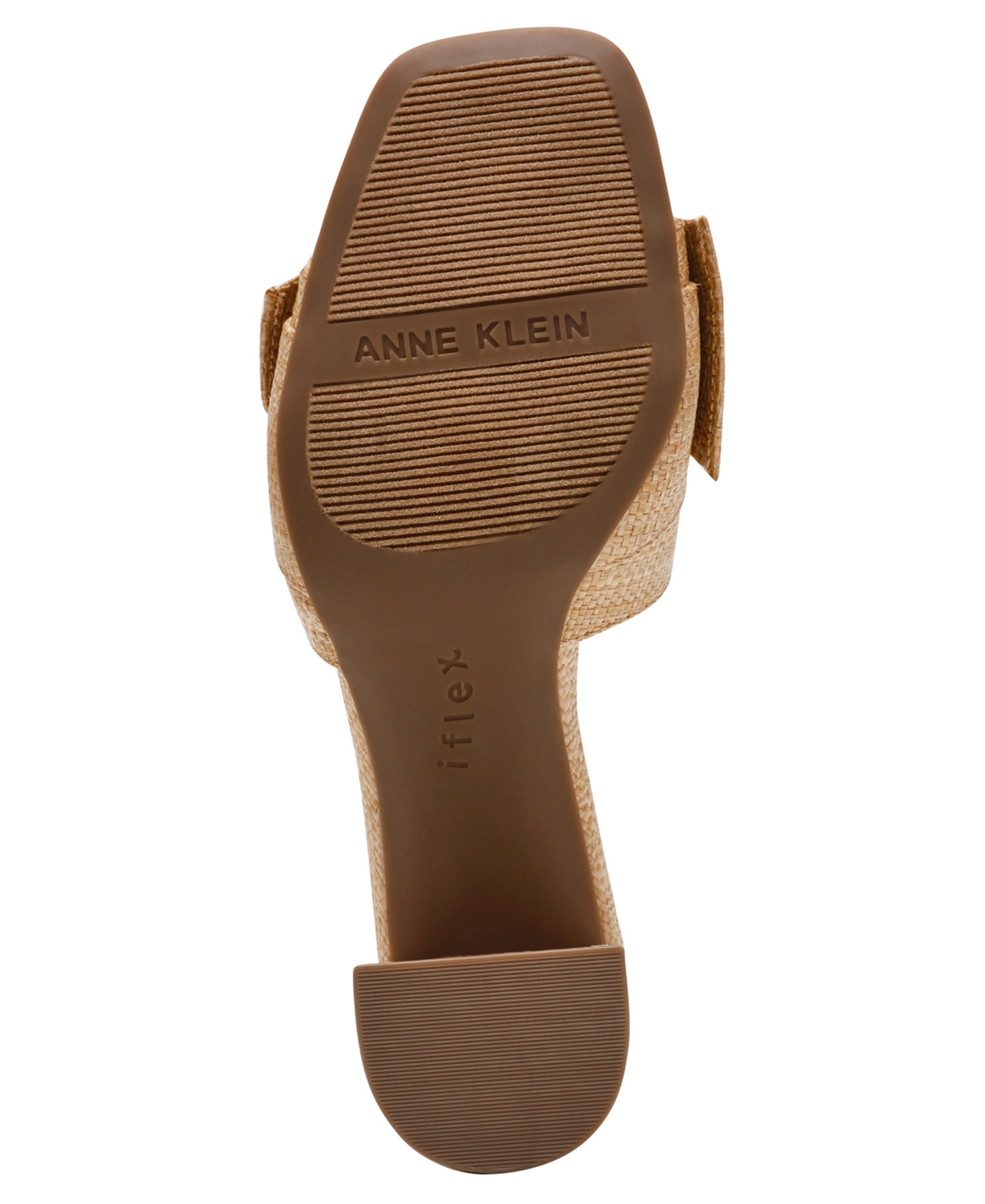 Anne Klein Women's Kizmet Knot Block Heel Dress Sandals In Natural Raffia