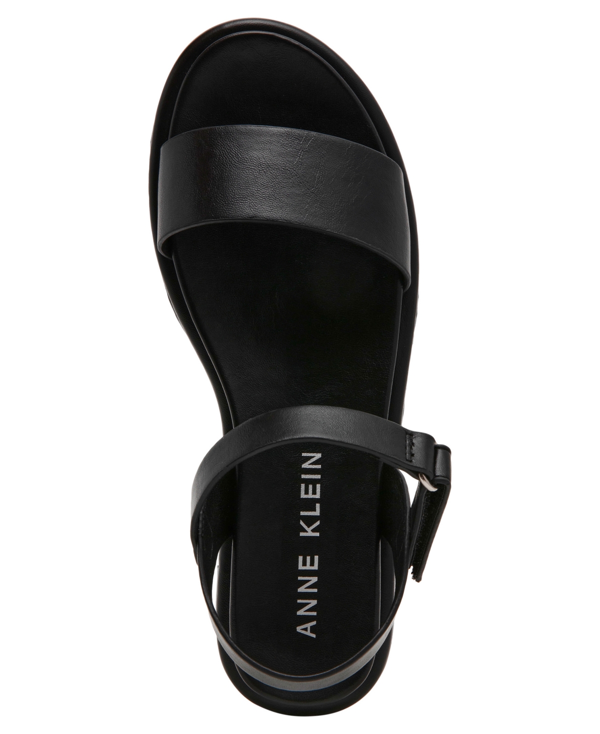 Anne Klein Women's Elani Round Toe Footbed Sandals In Black