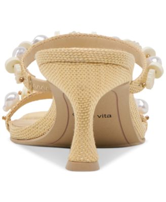 Women's Grason Beaded Double-Band Kitten-Heel Dress Sandals