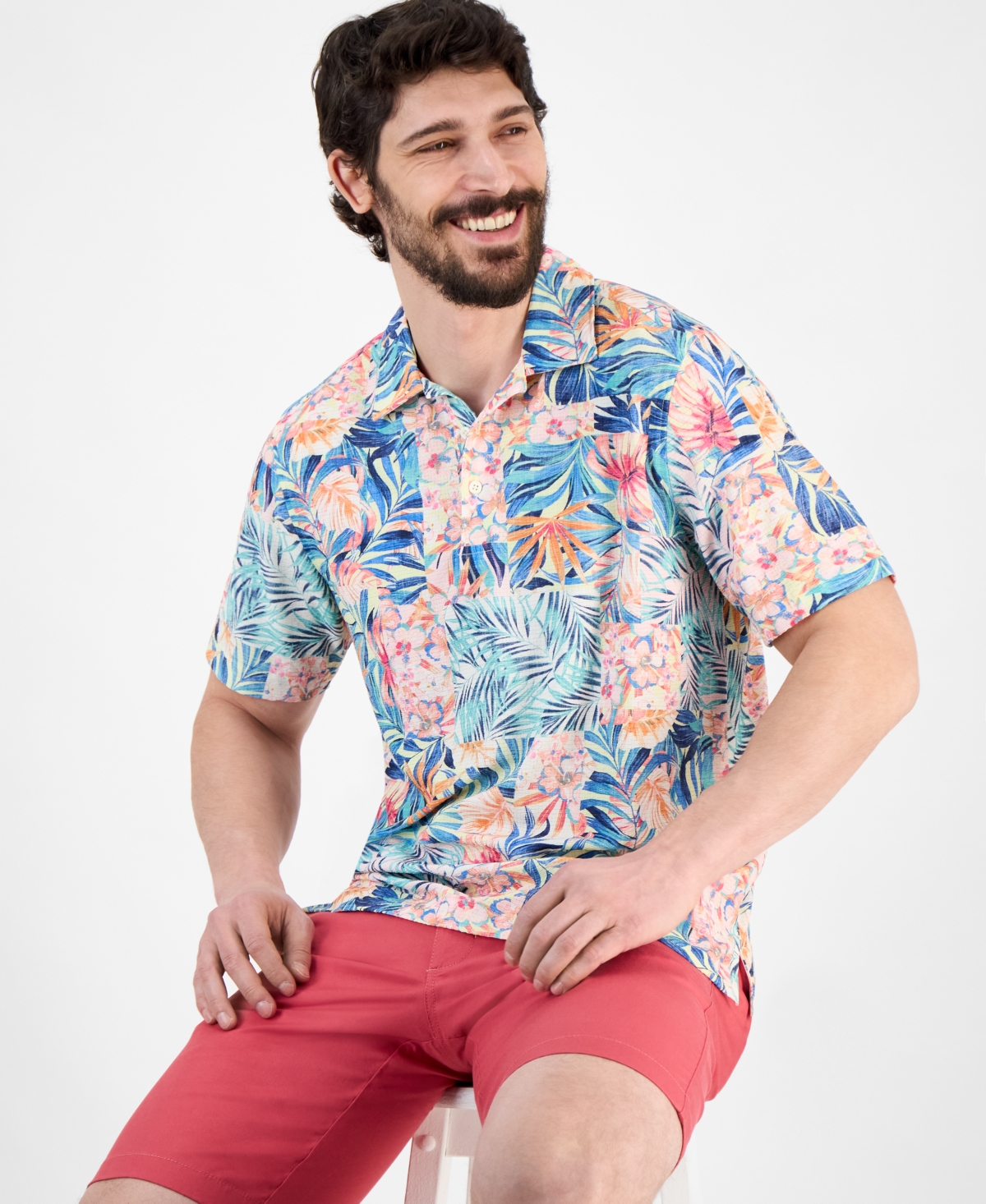 Tommy Bahama Men's Bahama Coast Positano Palms Performance Polo Shirt