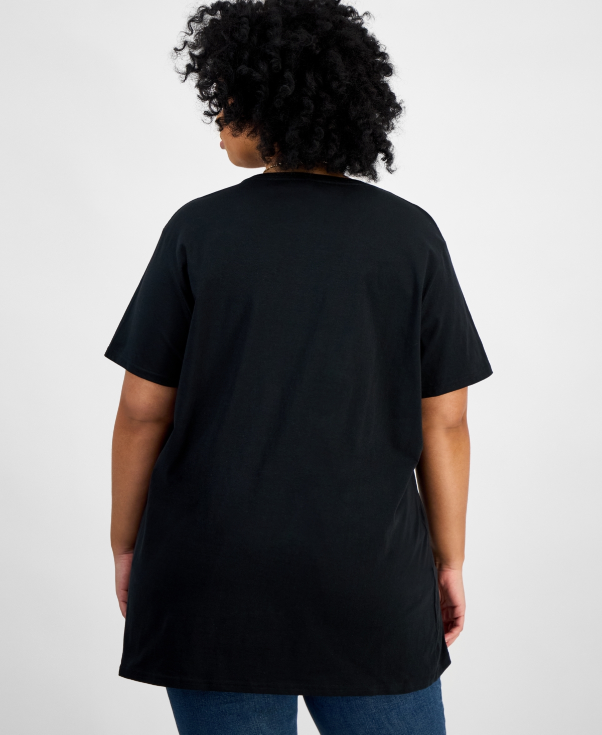 Hybrid Apparel Trendy Plus Size Cotton Etta James Graphic Tee In Black