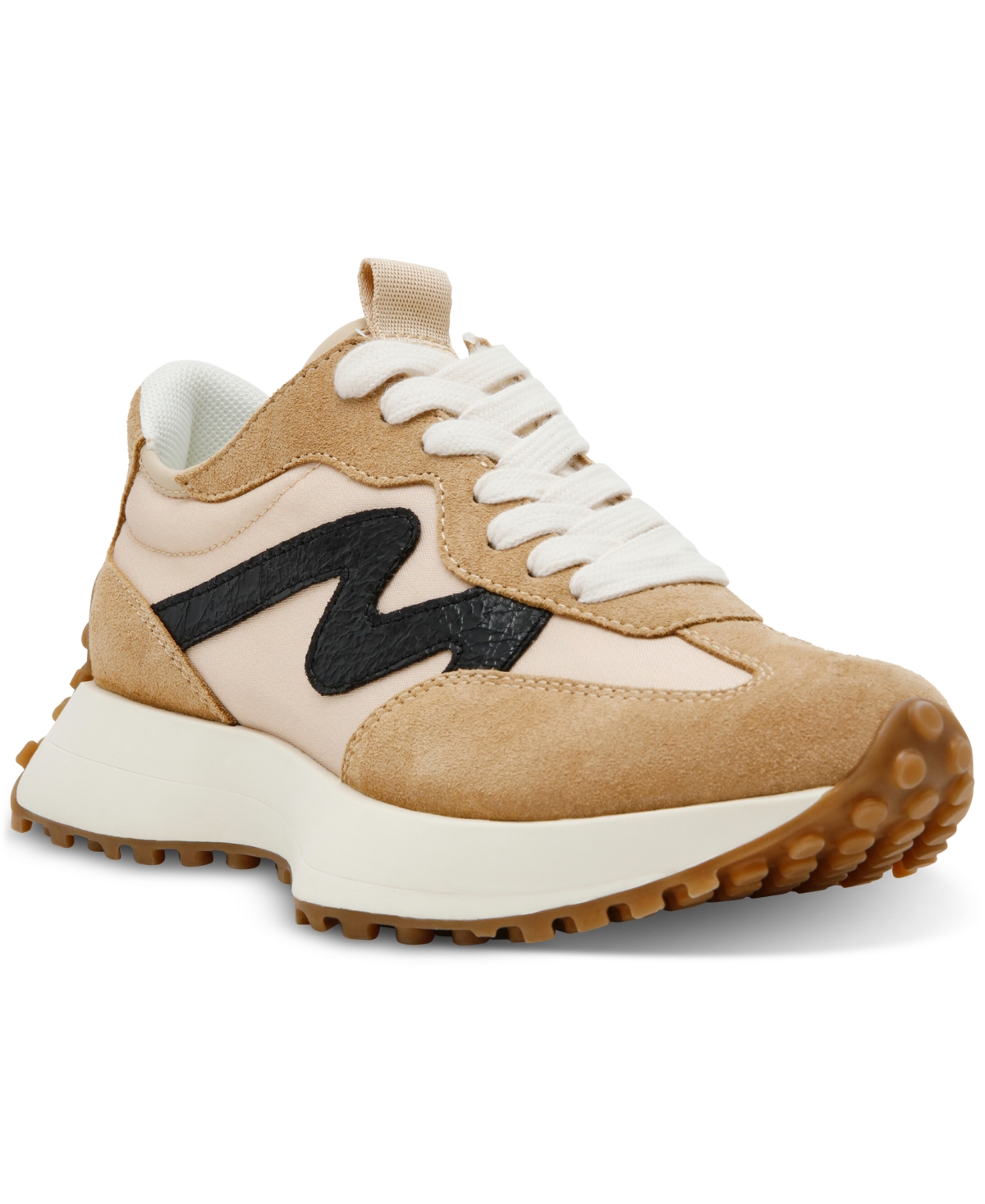 Steve Madden Campo Sneaker In Tan,black Multi
