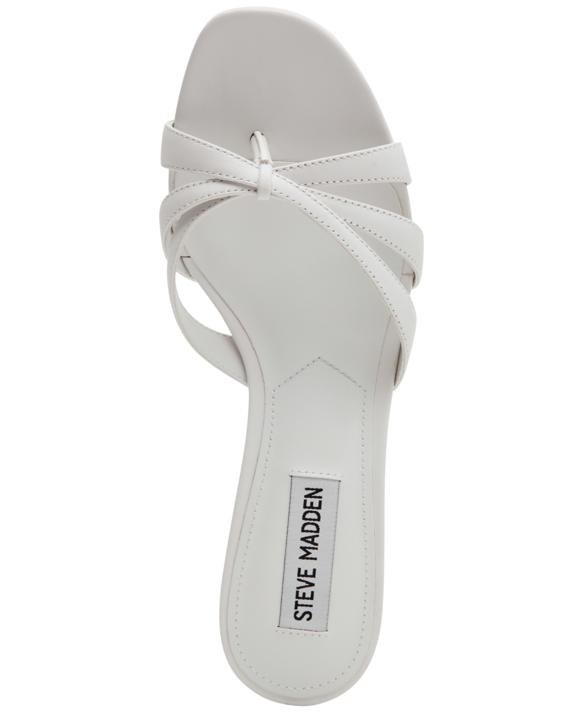 Shop Steve Madden Women's Cary Strappy Kitten-heel Mule Sandals In White