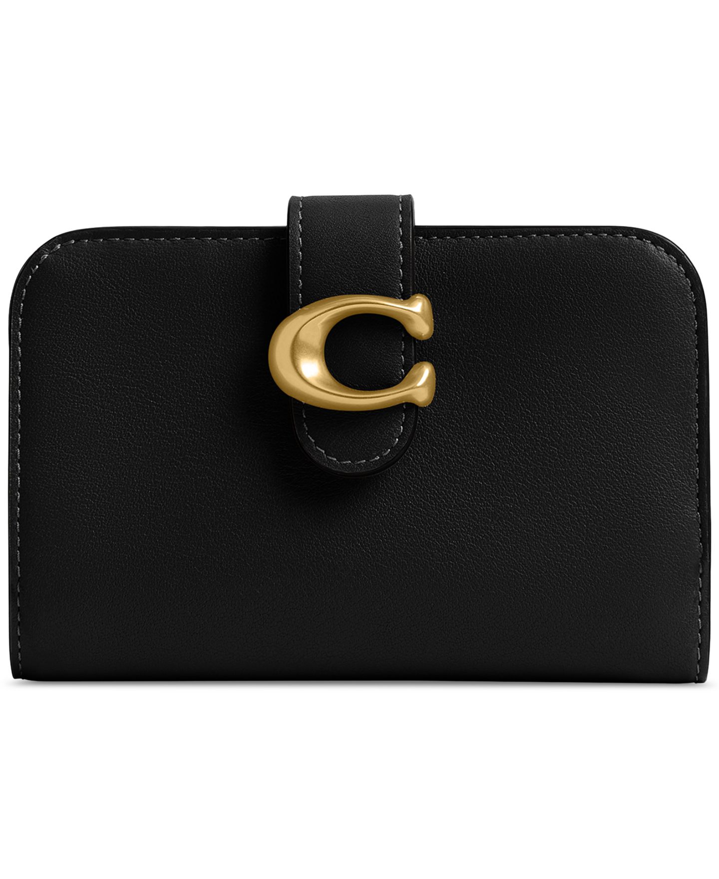 Женский кошелёк COACH Tabby Mini Leather Wallet, цвет: Латунный / Чёрный — фото 1