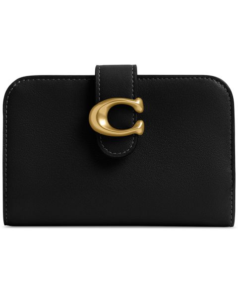 Женский кошелёк COACH Tabby Mini Leather Wallet, цвет: Латунный / Чёрный
