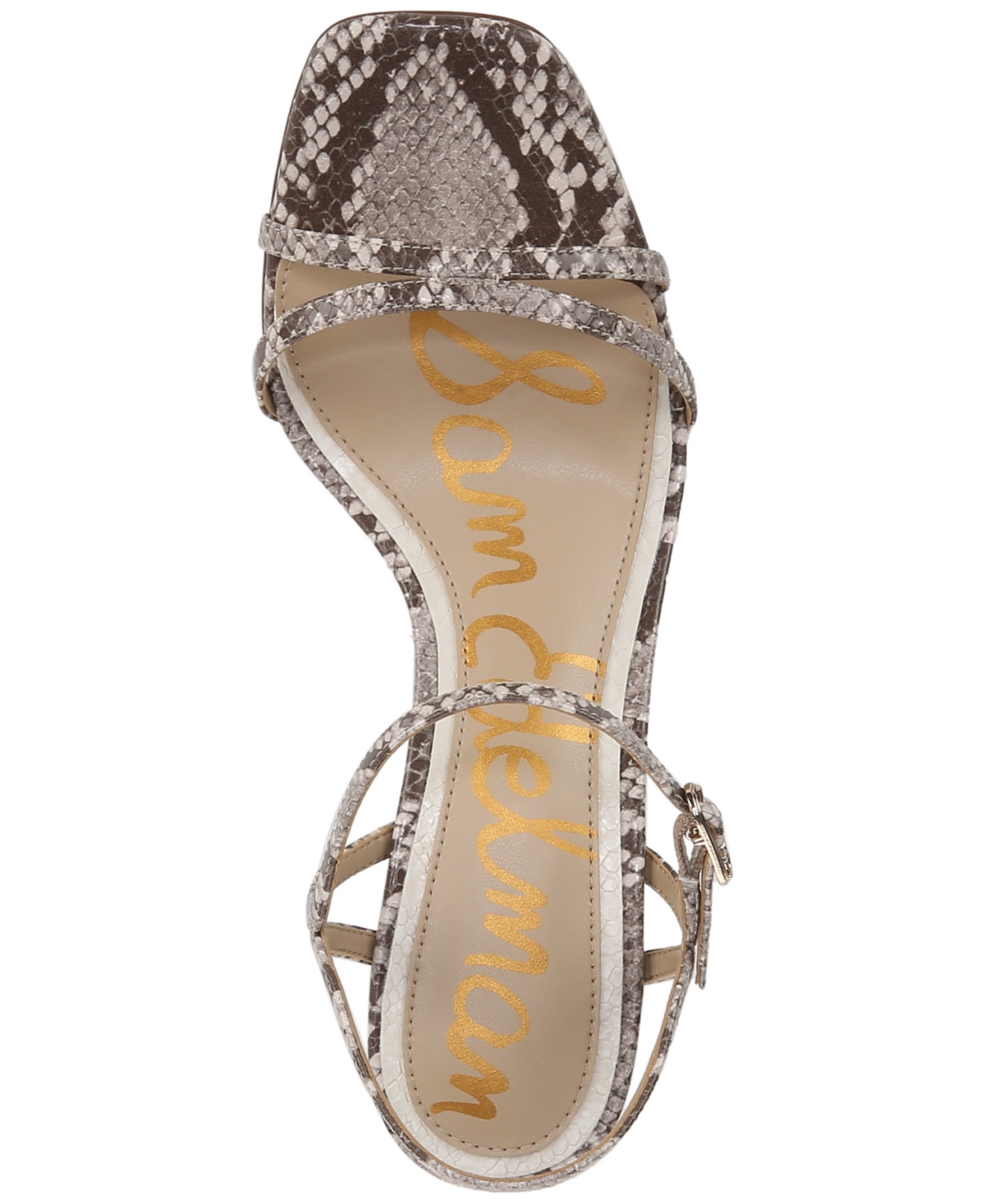 Sam Edelman Women's Presley Strappy Dress Sandals In Sandshell Multi Python Leather
