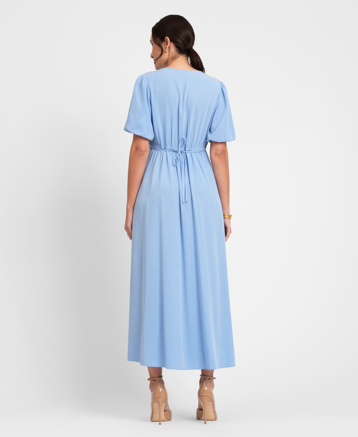 SERAPHINE WOMEN'S MATERNITY BUTTON THROUGH V-NECK DRESS 