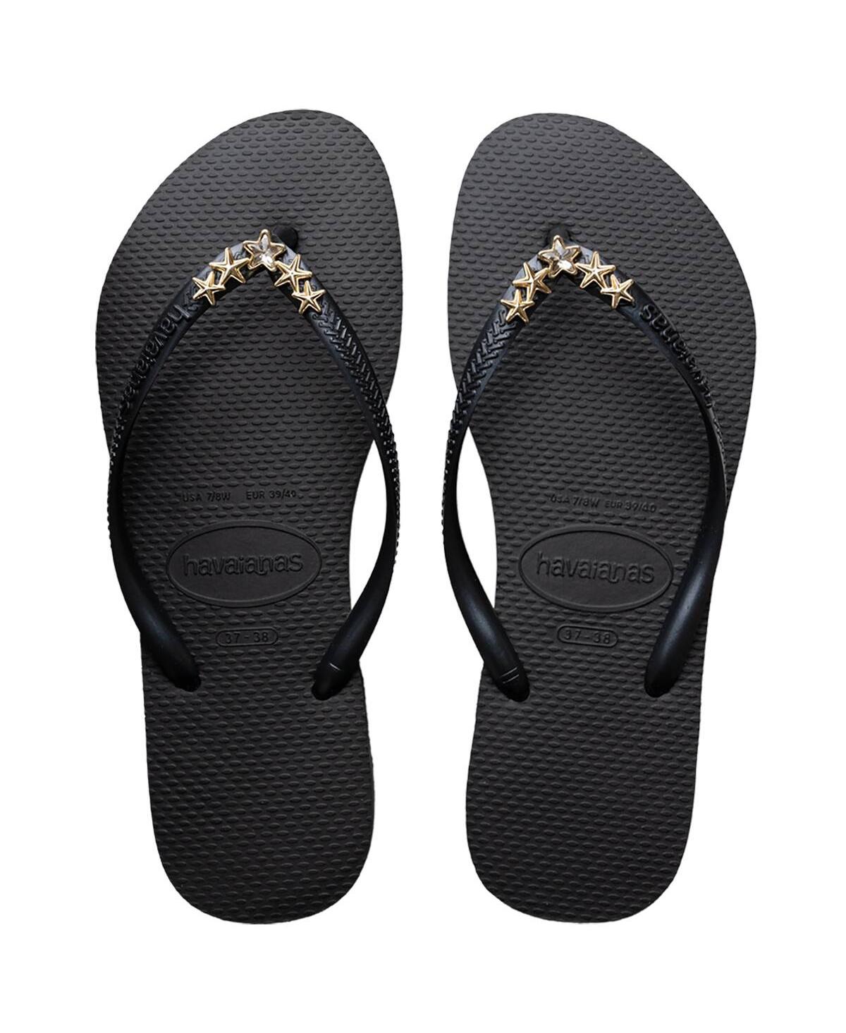 HAVAIANAS WOMEN'S SLIM STARS ROUND TOE SANDALS 