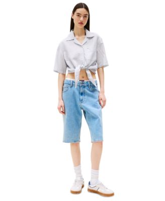 Women's Cotton-Linen Short-Sleeve Shirt