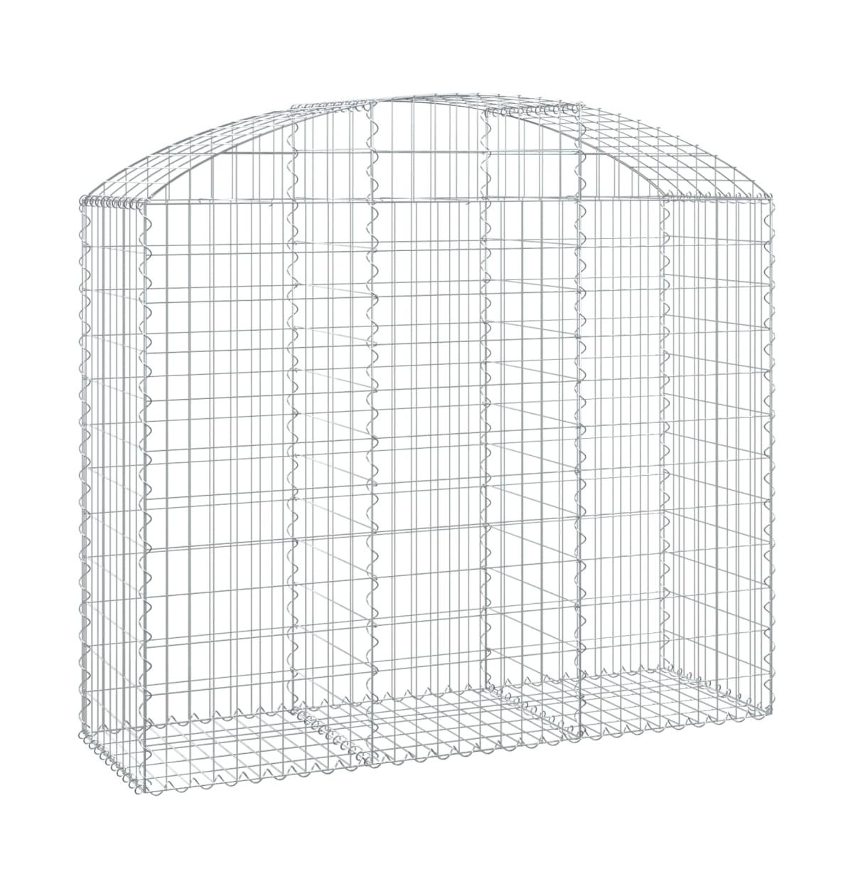 Arched Gabion Basket 59.1"x19.7"x47.2"/55.1" Galvanized Iron