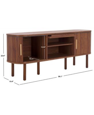 Tealla 2 Tambour & 1 Glass Lift Door Media Stand