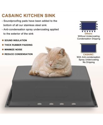 33" L x 22" W Single Bowl Stainless Steel Topmount Kitchen Sink with Accessories