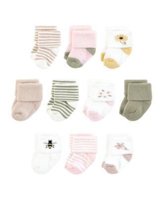 10Pk Natural Terry Socks