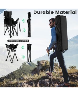 Outdoor Folding Camping Chairs and Table Set with Carrying Bag