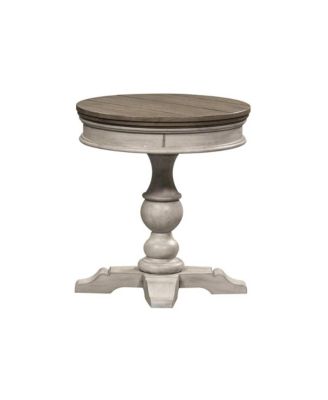 Round Pedestal Chair Side Table