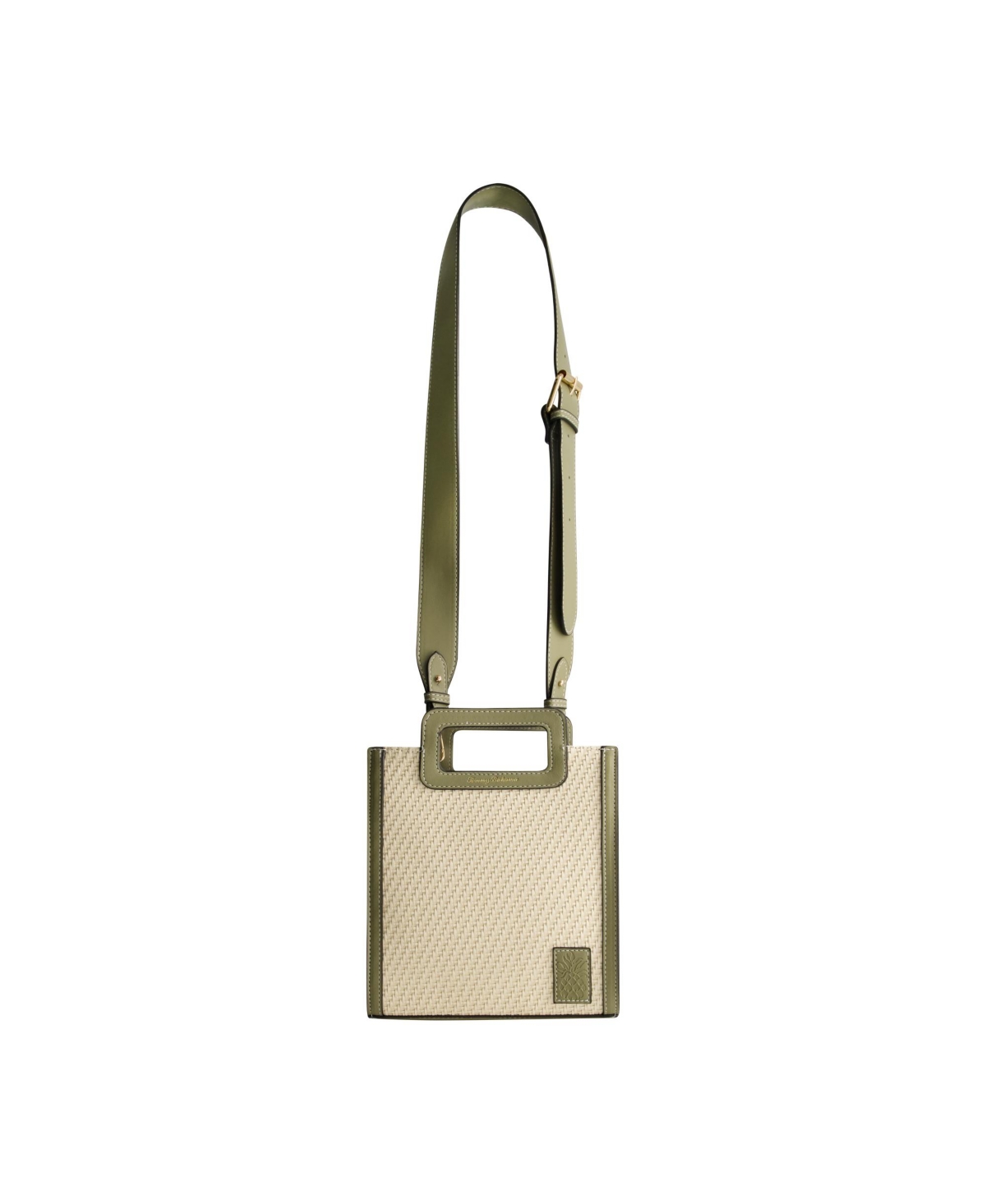 Modern Woven North-South Tote - Sage
