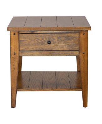 oak finish End Table