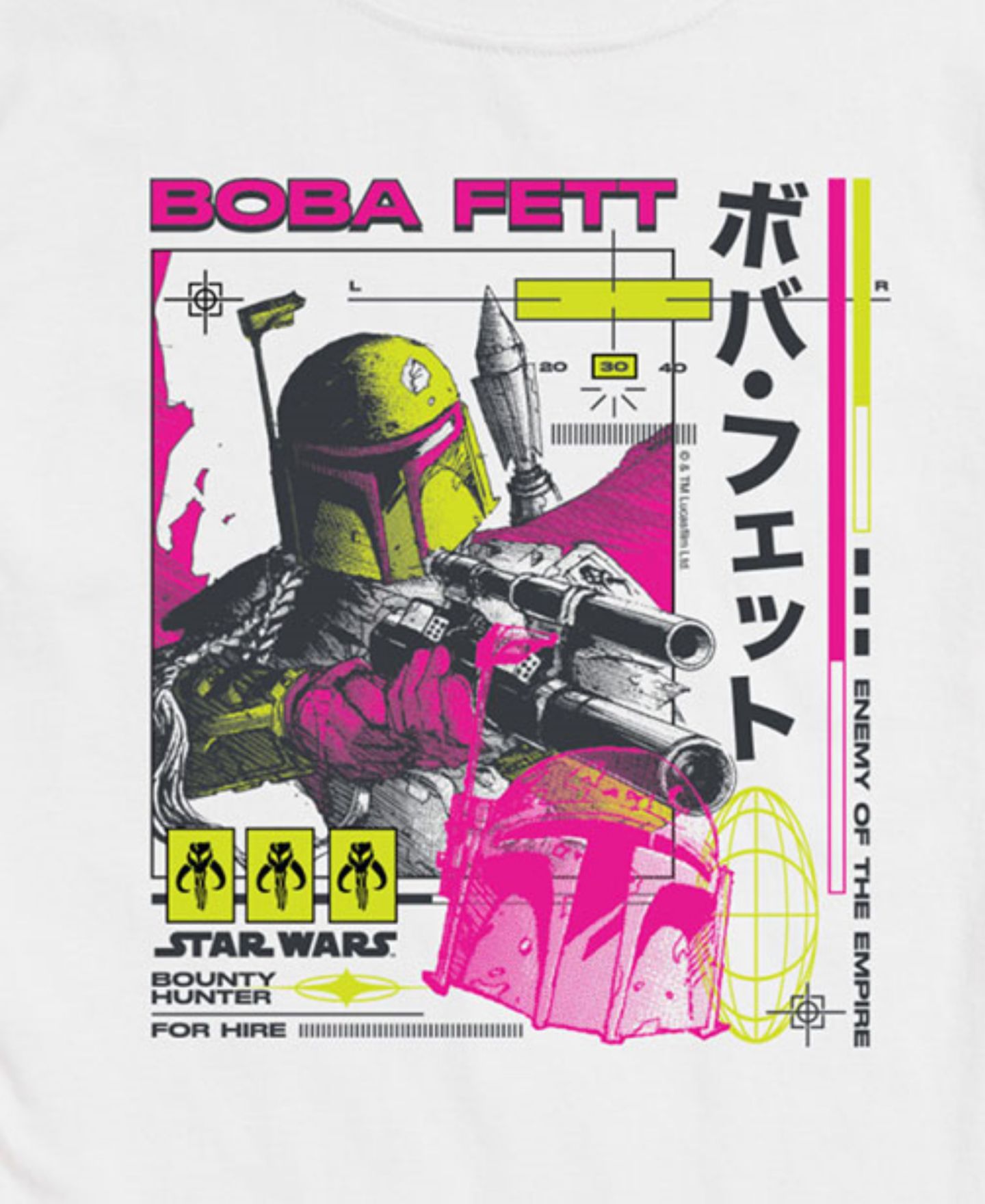 Мужская футболка AIRWAVES Star Wars Boba Fett Short Sleeve, цвет: Белый — фото 3