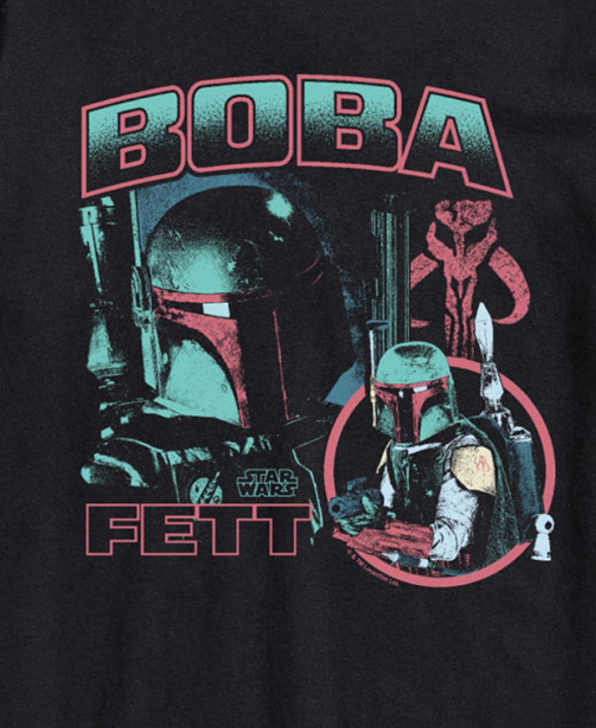 Airwaves Men's Star Wars Boba Fett Short Sleeve T-shirt In Black