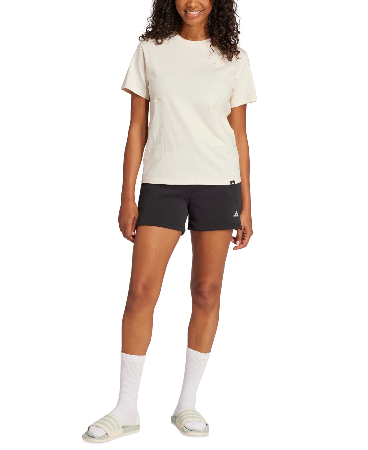 adidas Women's Essentials Small Logo Fleece Shorts