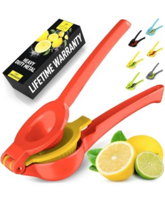 2-in-1 Metal Manual Lemon Squeezer – Sturdy Hand Juicer for Max Extraction