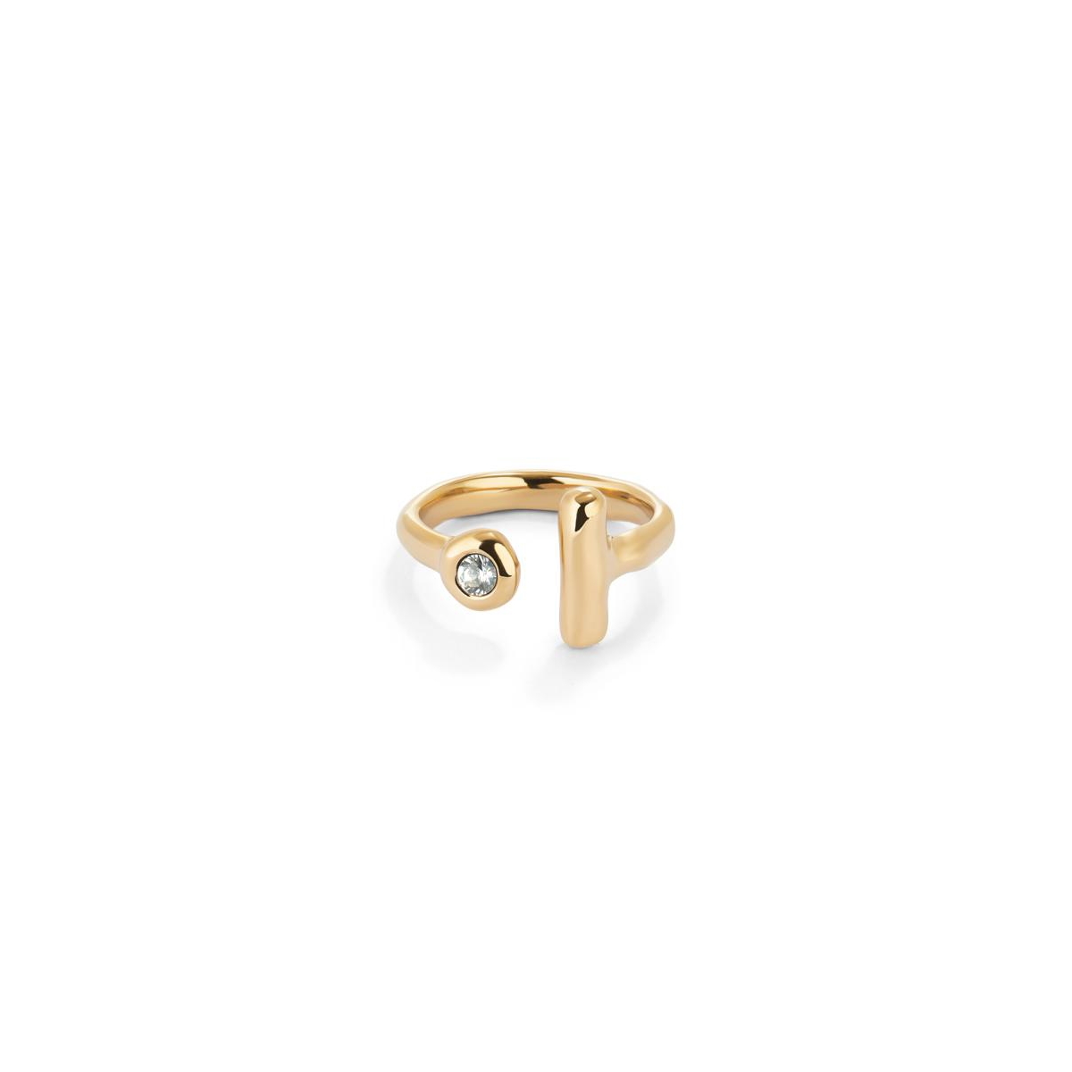 UNOde50 White Open Topaz Ring - Gold