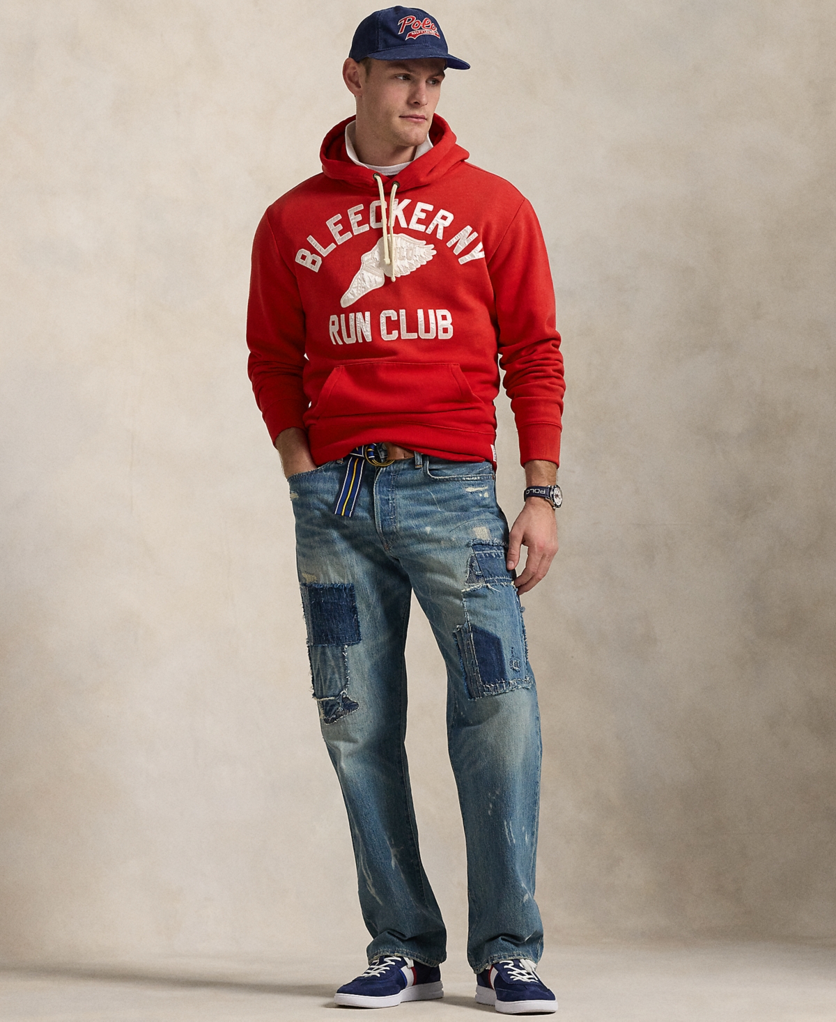 Polo Ralph Lauren Slub Fleece Graphic Hoodie In Rl 2000 Red