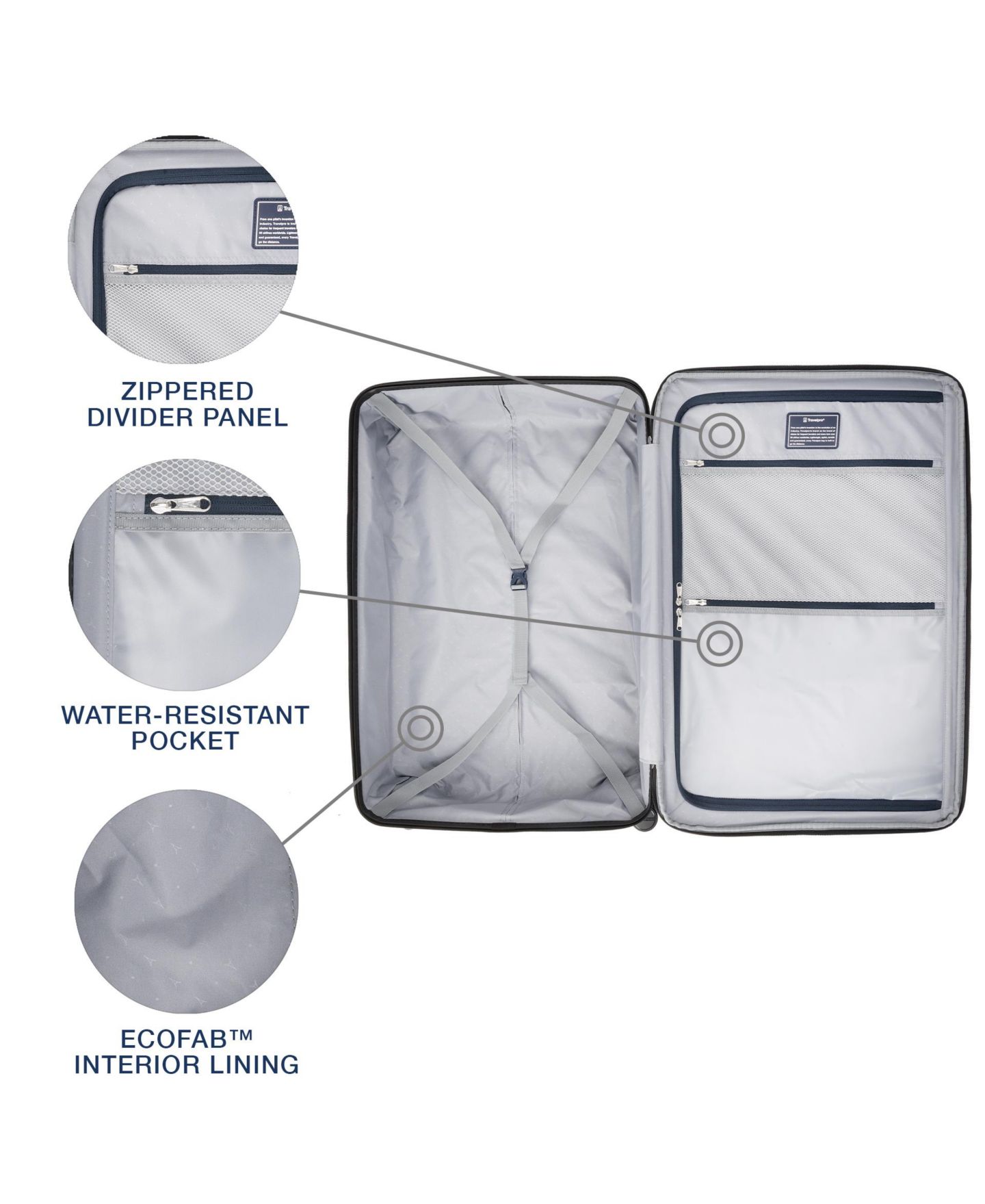 Чемоданы Travelpro Walkabout 7 Hardside Luggage Collection, цвет: Чёрный — фото 12