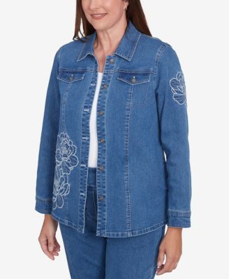Women's Free Spirit Super Stretch Floral Denim Jacket
