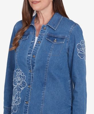 Women's Free Spirit Super Stretch Floral Denim Jacket