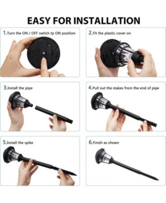 Solar Garden Path Lights LED Waterproof Outdoor Patio Yard Landscape