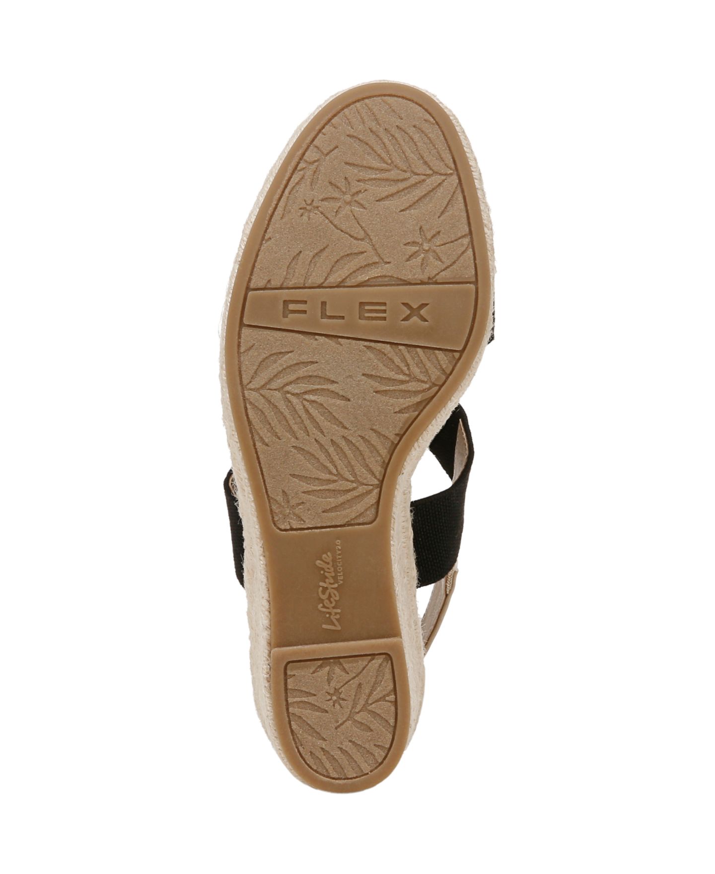 Женские сандалии LifeStride Tallulah Espadrille Wedge, цвет: Чёрный / Натуральный — фото 5