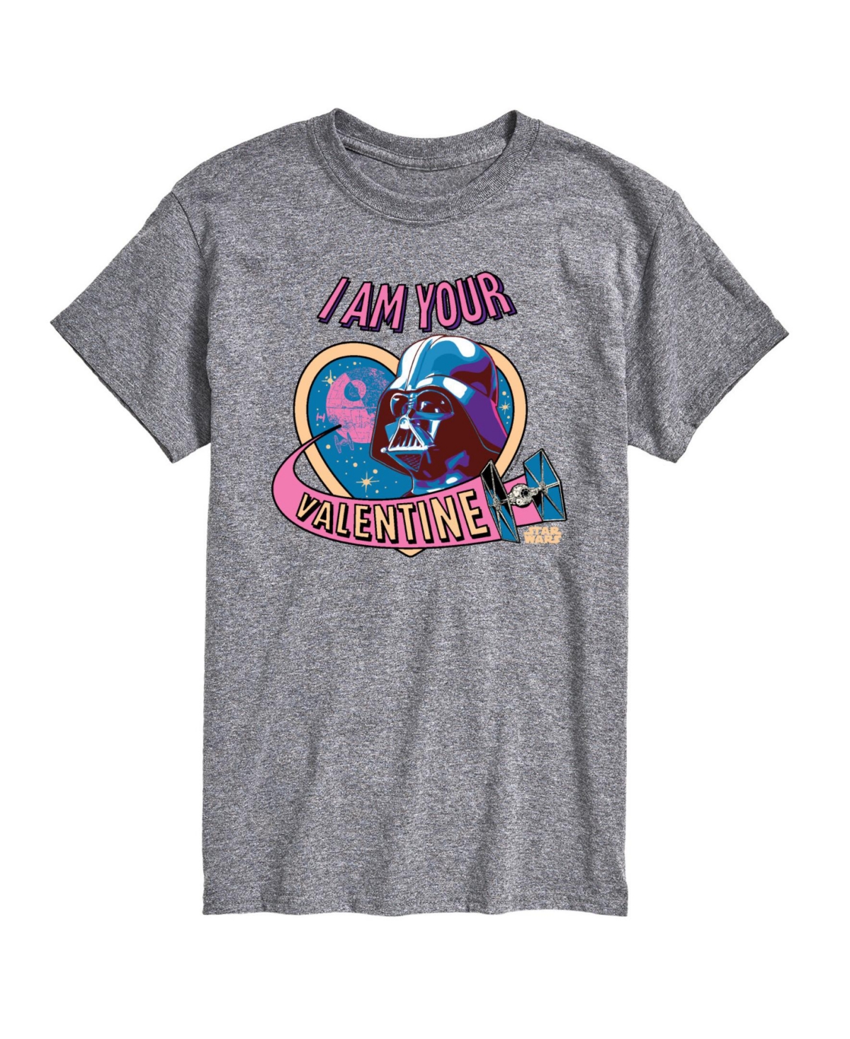 Airwaves Men's Star Wars I Am Your Valentine Short Sleeve T-shirt In Gray