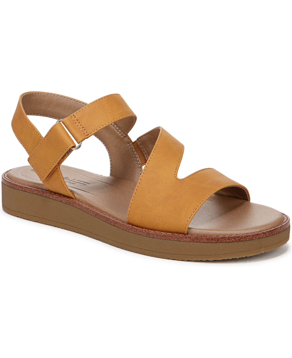 LIFESTRIDE WOMEN'S WAVERLY ROUND OPEN TOE STRAPPY PLATFORM SANDALS 