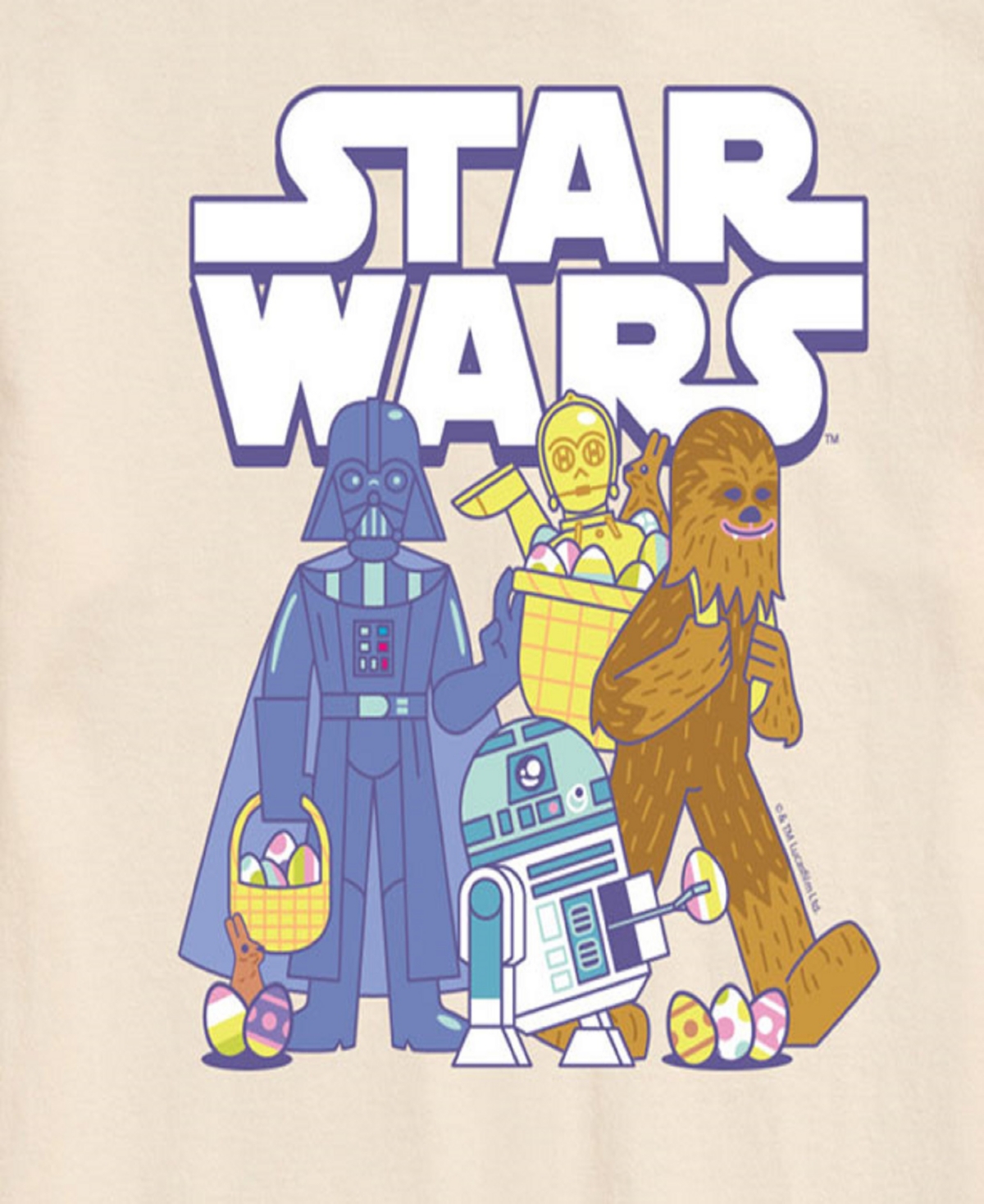 Airwaves Men's Star Wars Easter Short Sleeve T-shirt In Beige,khaki