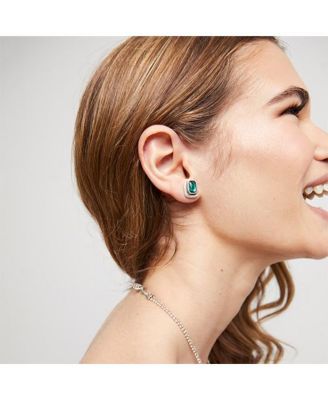 Rectangular Shaped Crystals Earrings