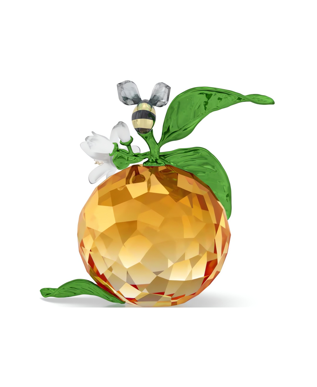 Swarovski Idyllia Clementine And Bee Figurine In Orange