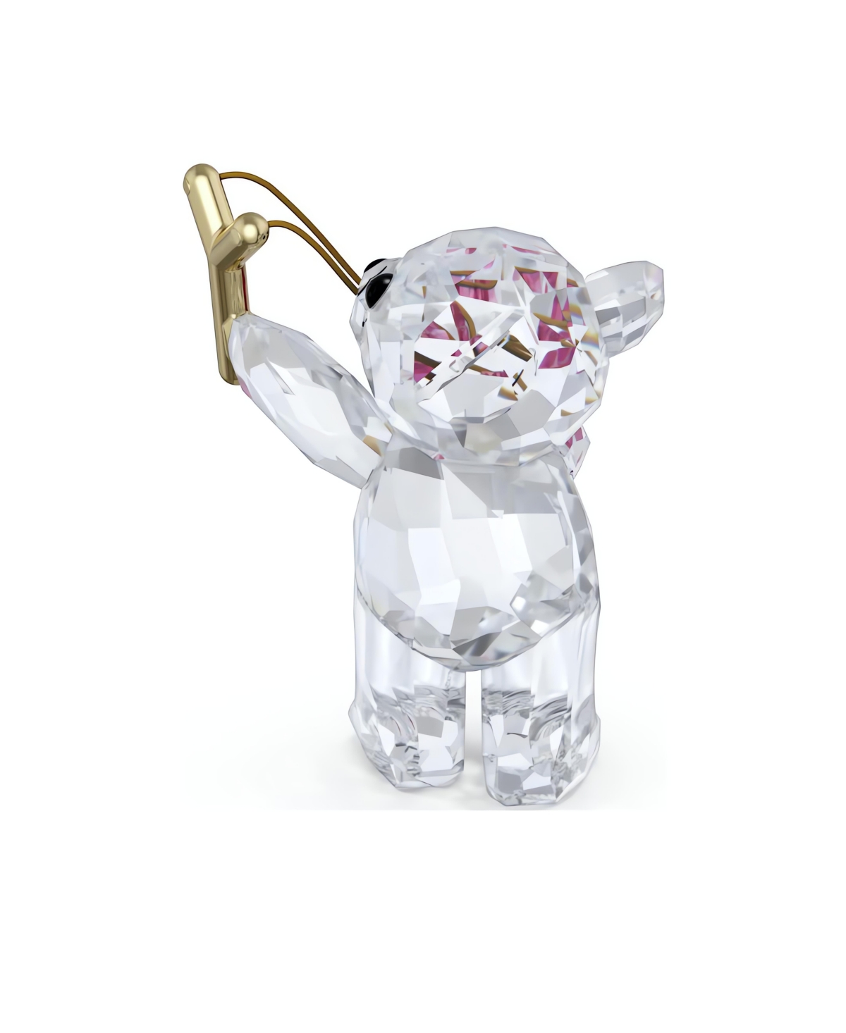 Shop Swarovski Kris Bear Sending You Love Figurine In White,clear