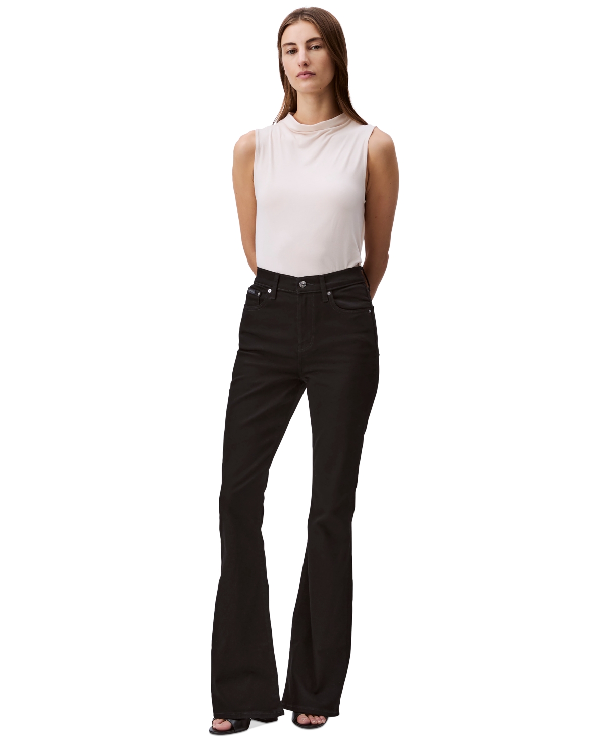 Women's High-Rise Flare Stretch Jeans - Ck Classic Black
