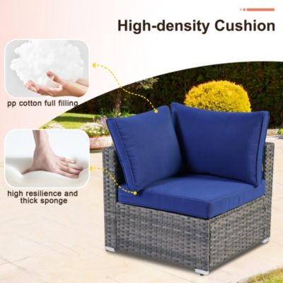 7-Piece Patio Furniture Outdoor Sofa Sets with New Wicker, Cushions and Coffee Table