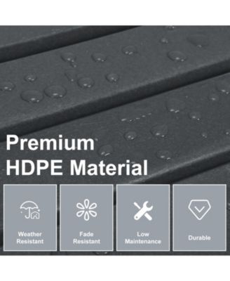 Outdoor Adirondack Ottoman - Weather-Resistant HDPE Patio Footrest for Ultimate Relaxation