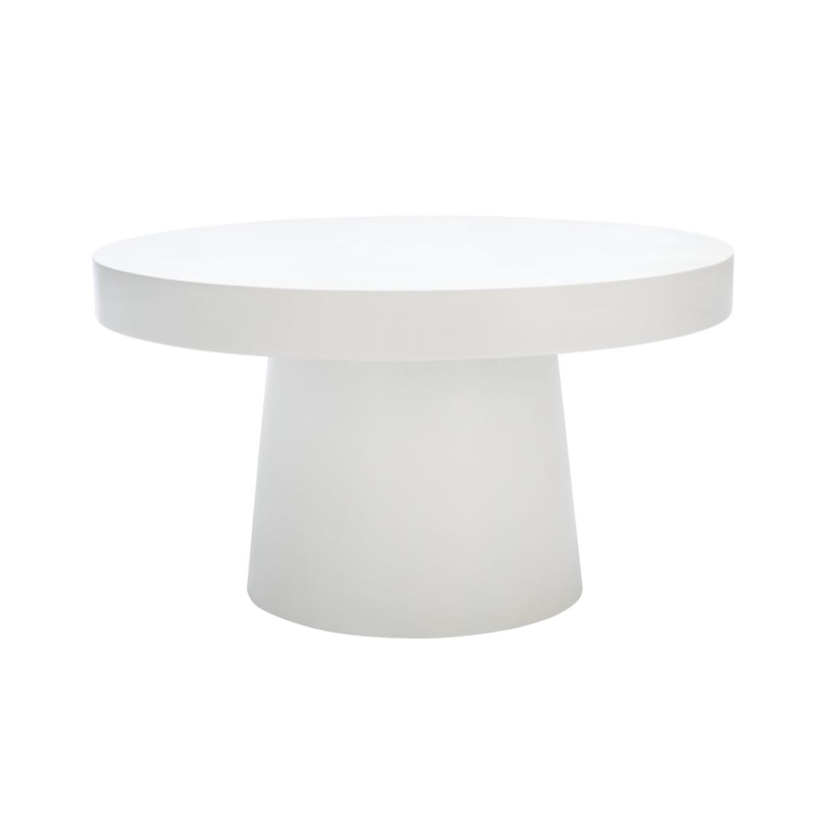 Jaria Faux Concrete Coffee Table - White