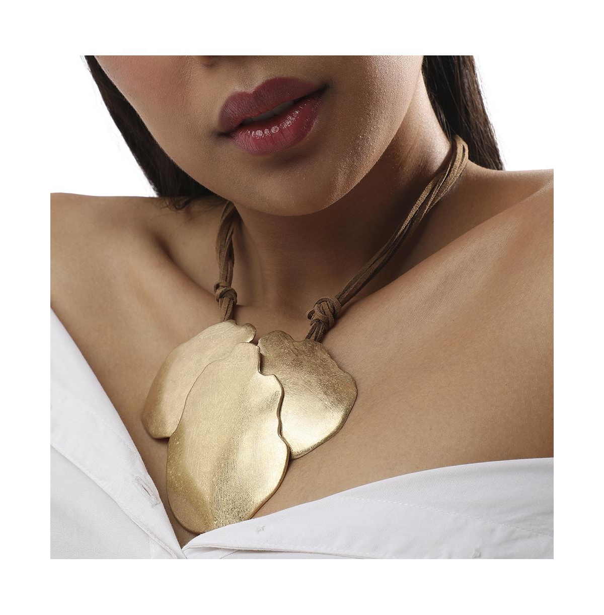 Metallic Cascade Statement Necklace